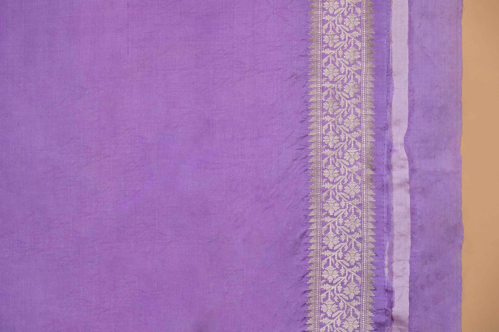 Rangkart Chiniya Silk Saree with Floral Jaal & Ornate Paisley pallu